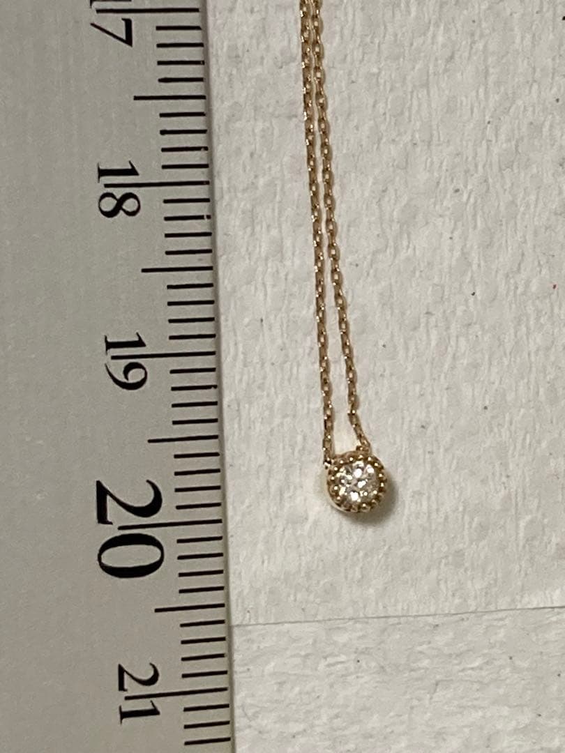 R*u様 k10 オデュース4℃ ダイヤモンド　ネックレス