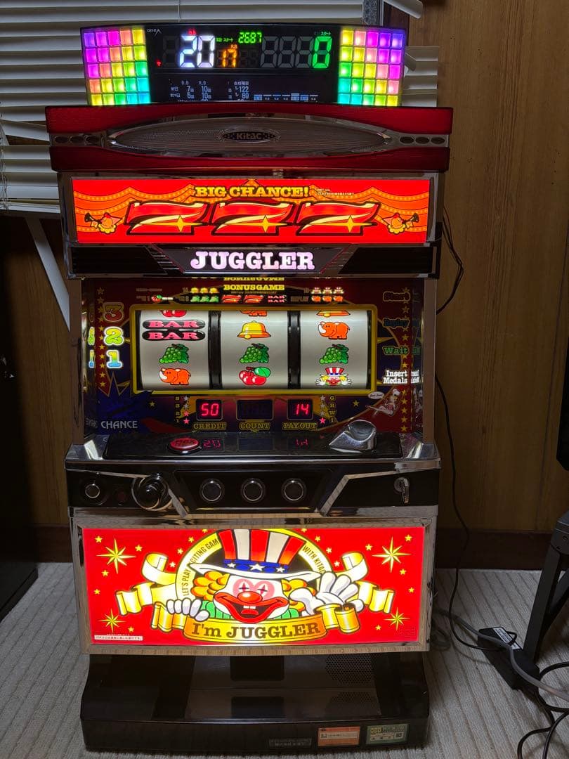 アイムジャグラー　6号機　不要機　データカウンター付　※割れあり