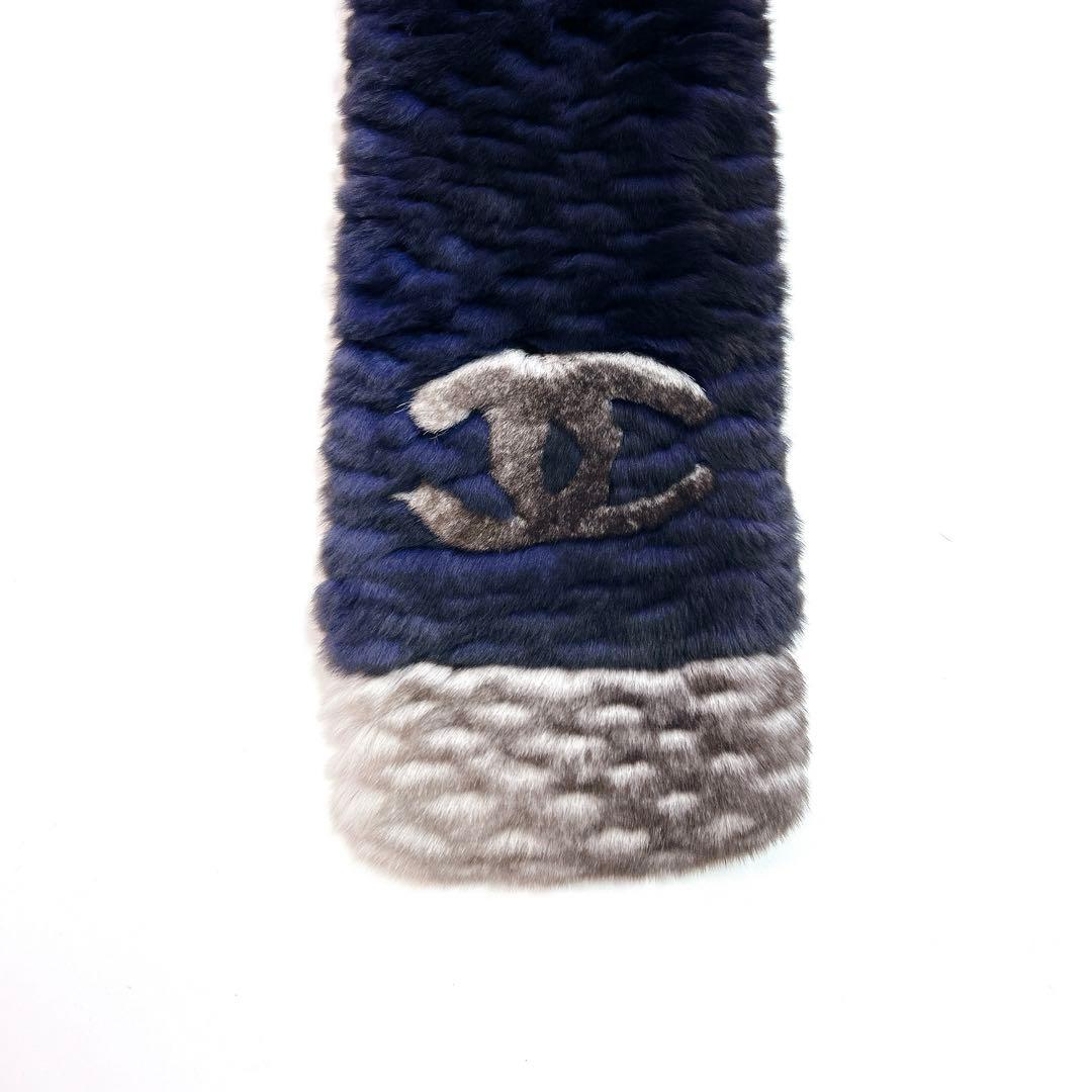 美品 シャネル 17V カシミヤ オリラグ ココマーク マフラー レディース