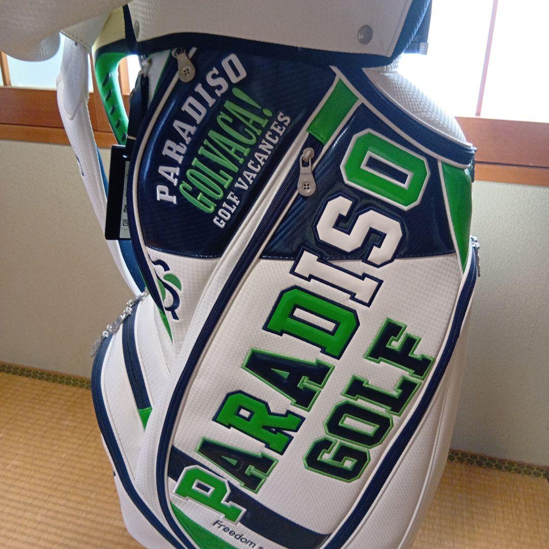 PARADISO ゴルフバッグ ホワイト/グリーン