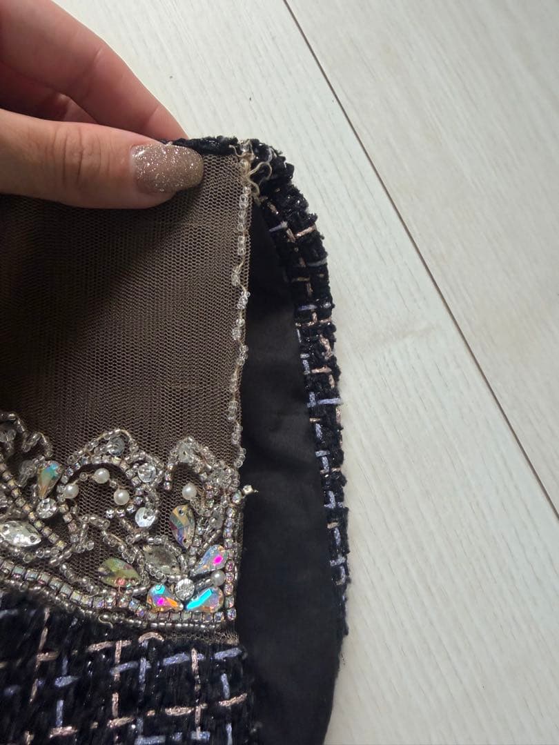 AR エンジェルアール　ツイード　ミニドレス　M