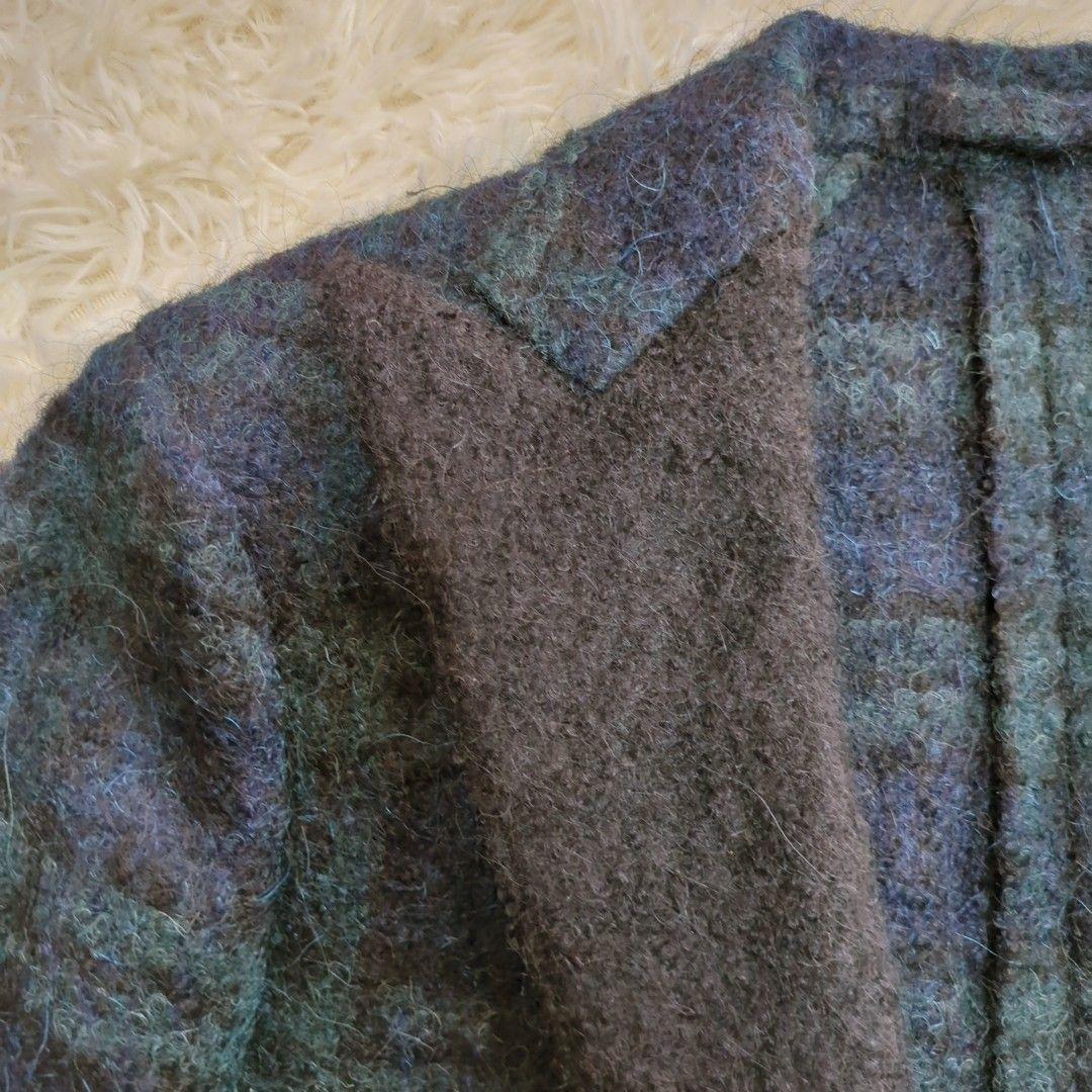 【極美品】LARDINI ラルディーニ　メンズチェック柄テーラードジャケット