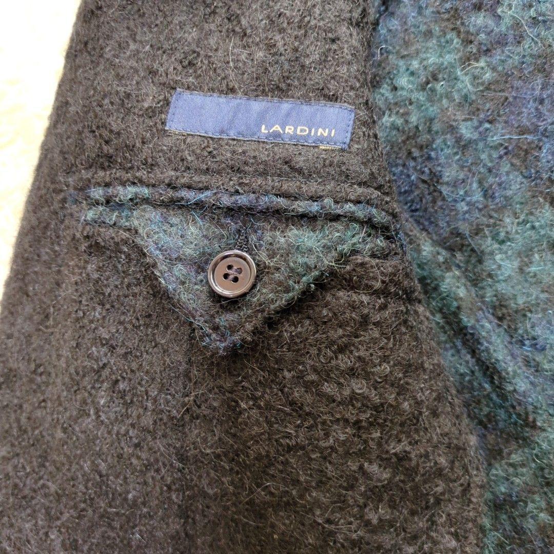 【極美品】LARDINI ラルディーニ　メンズチェック柄テーラードジャケット