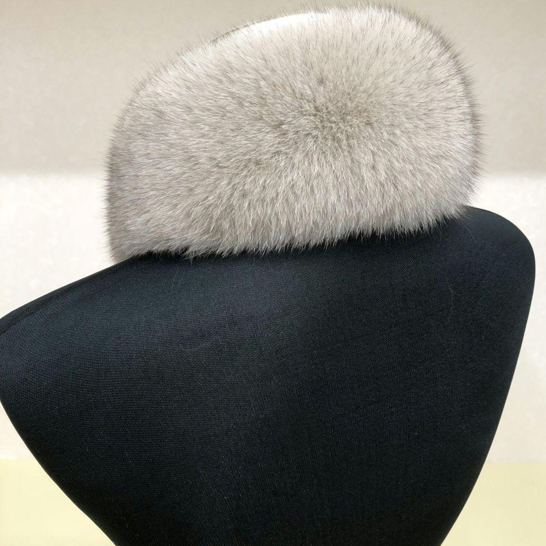 【新品 ファーマフラー】サガフォックス【グレージュ】