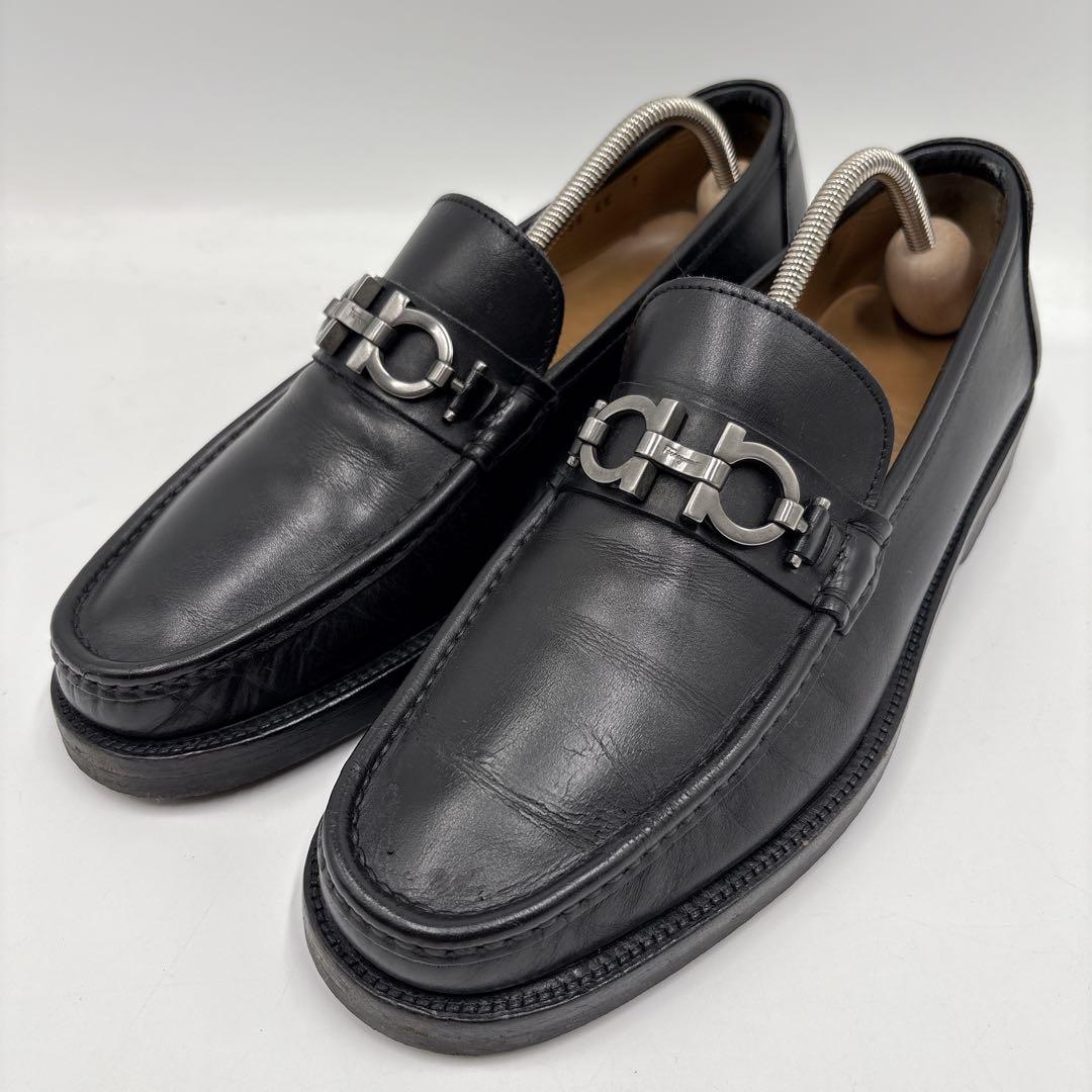 ✨美品✨サルヴァトーレ フェラガモ ガンチーニ ビットローファー ブラック　革靴