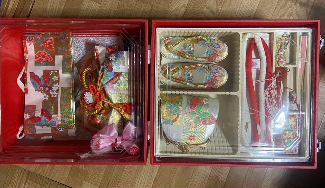 七五三　帯、小物　はこせこセット