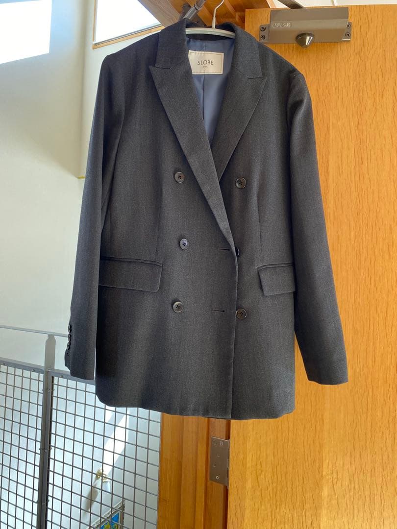 新品スローブ イエナslobeiena ウール混ダブルブレストジャケット