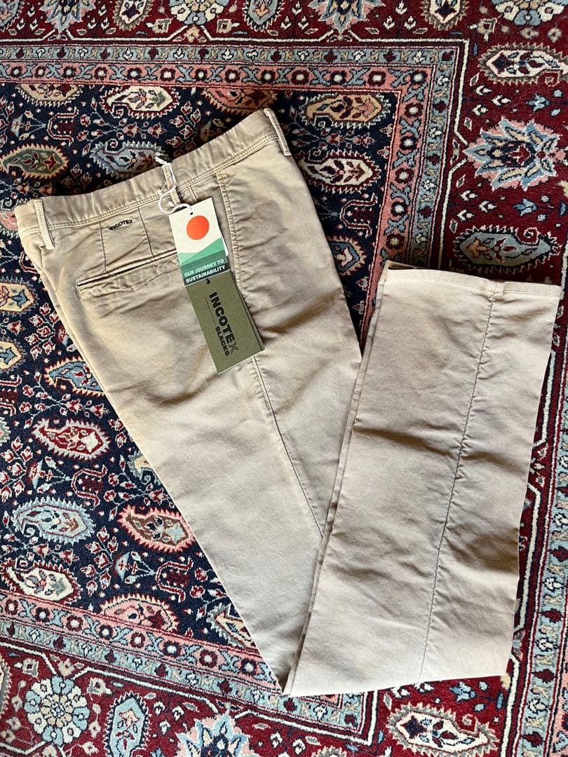 新品/INCOTEX SLACKS（インコテックス）33/SLIMストレッチチノ