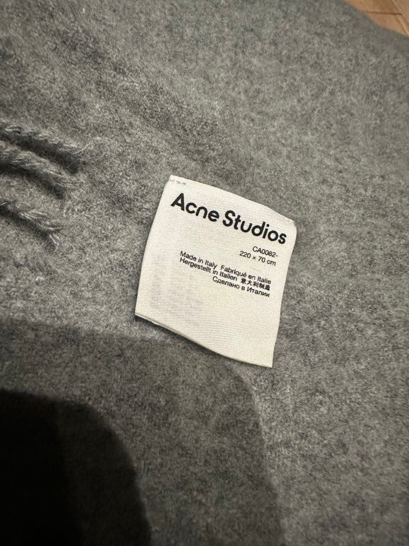 Acne Studios 220cm×70cm グレー 大判マフラー
