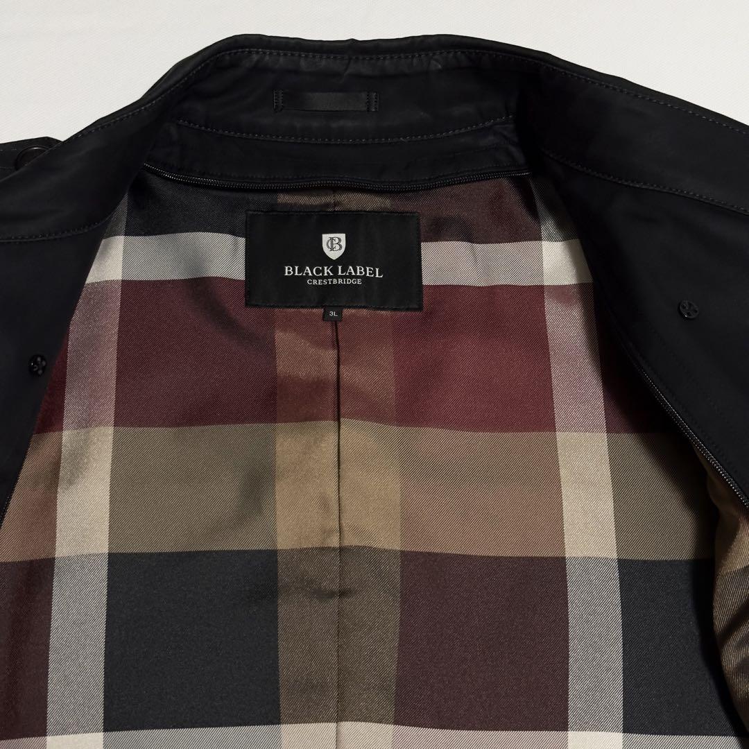 ゆう！希少サイズ ３Ｌ★大人気 ブラックレーベル 赤CBチェック トレンチ