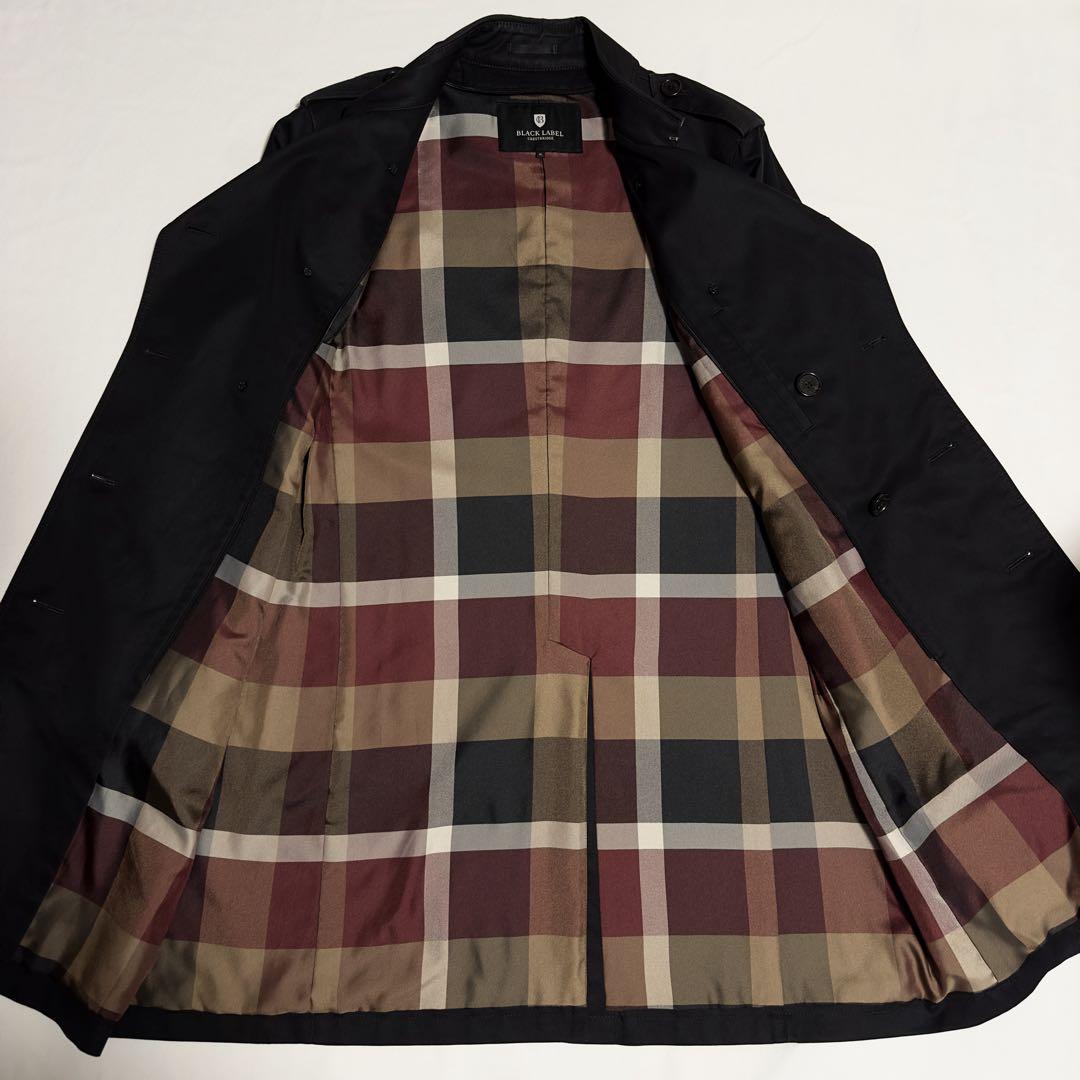 ゆう！希少サイズ ３Ｌ★大人気 ブラックレーベル 赤CBチェック トレンチ