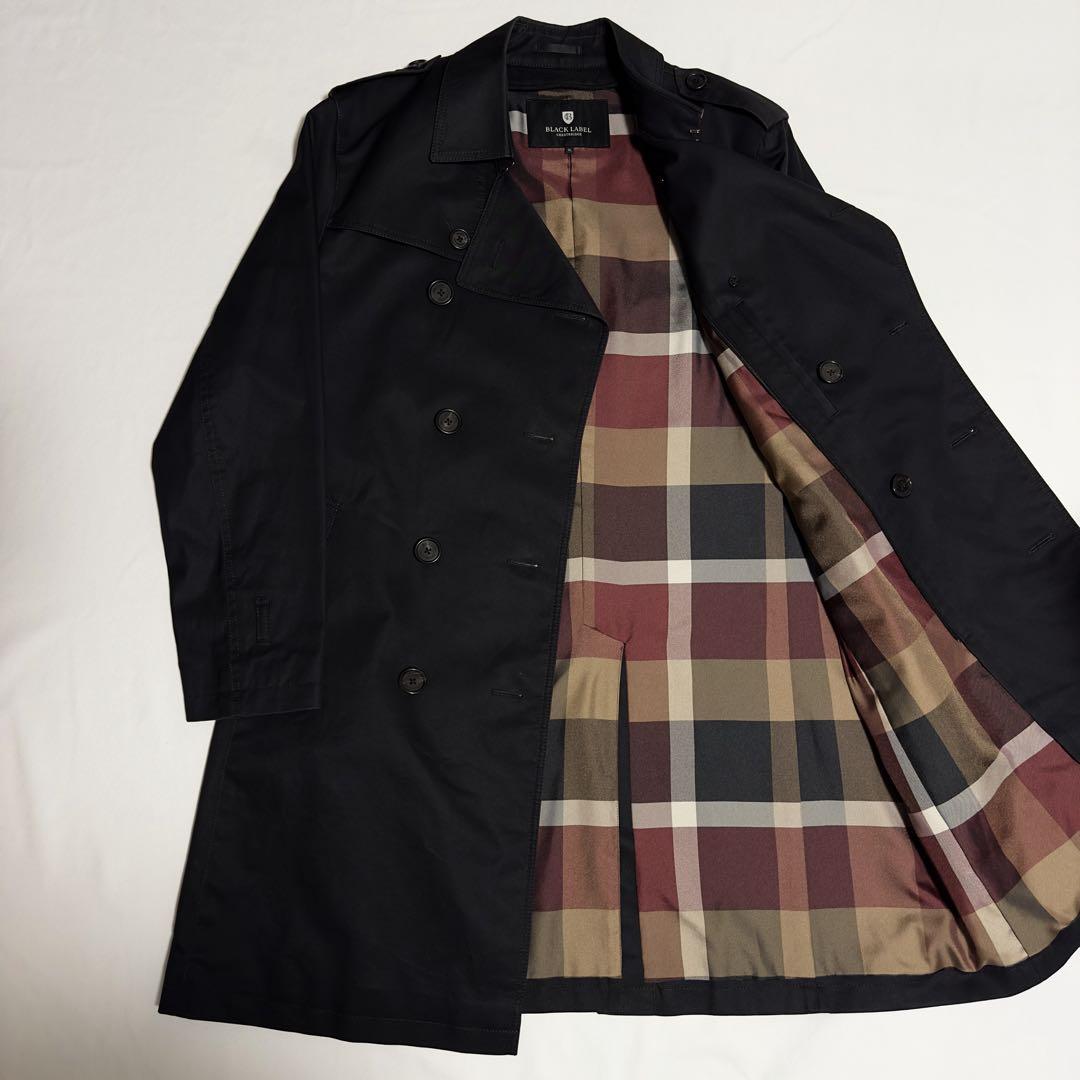 ゆう！希少サイズ ３Ｌ★大人気 ブラックレーベル 赤CBチェック トレンチ