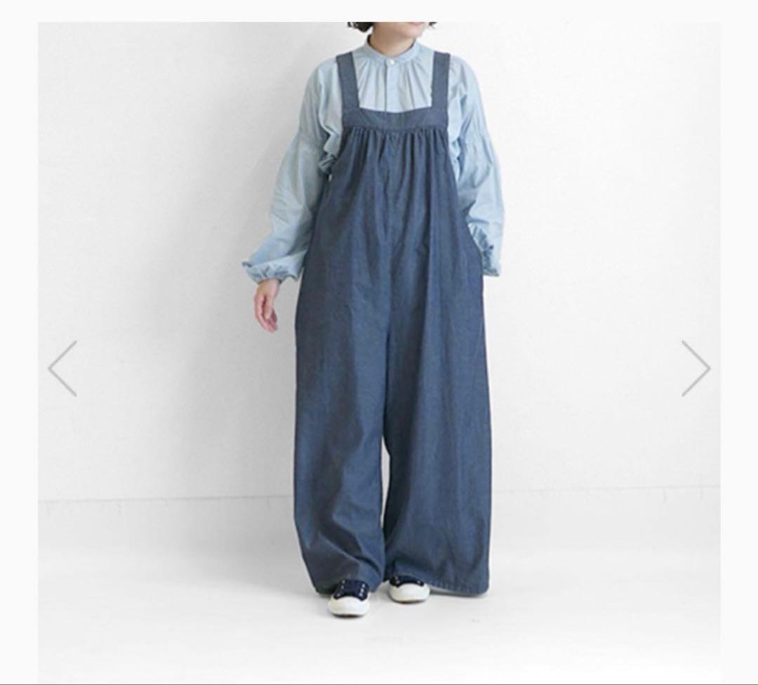 グランマママドーターデニムバックリボンオールインワン