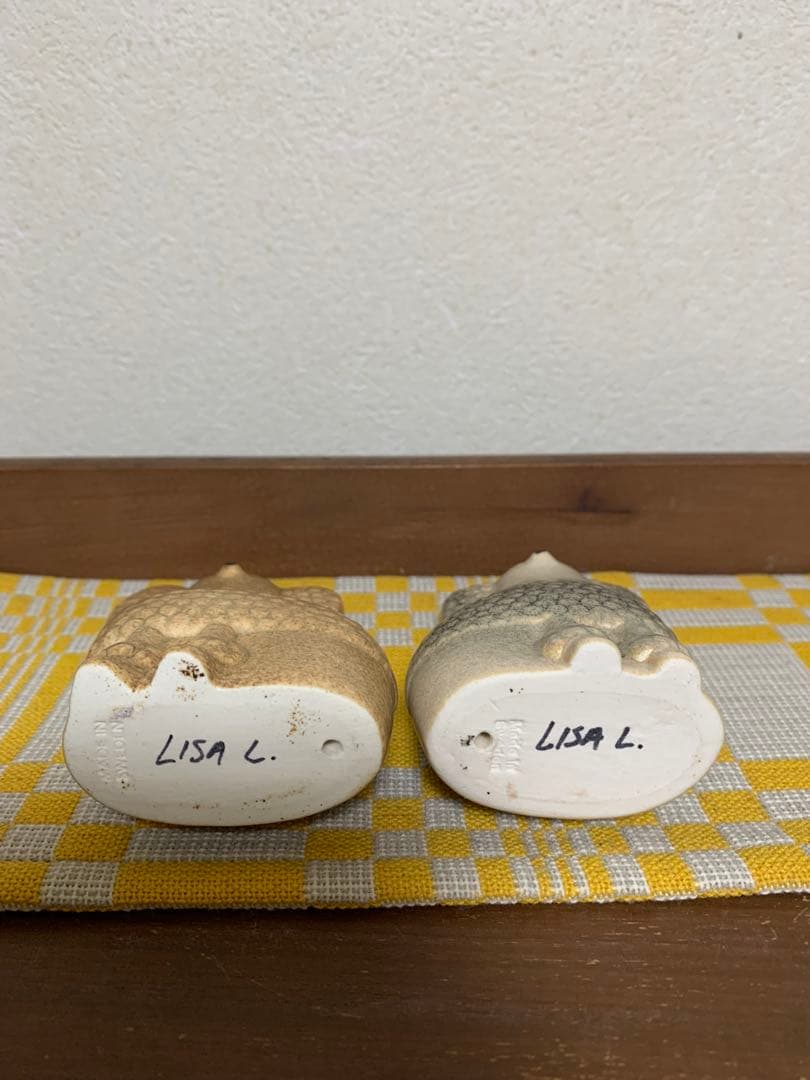 リサラーソン LisaLarson プードル　ペア　グレー&ブラウン