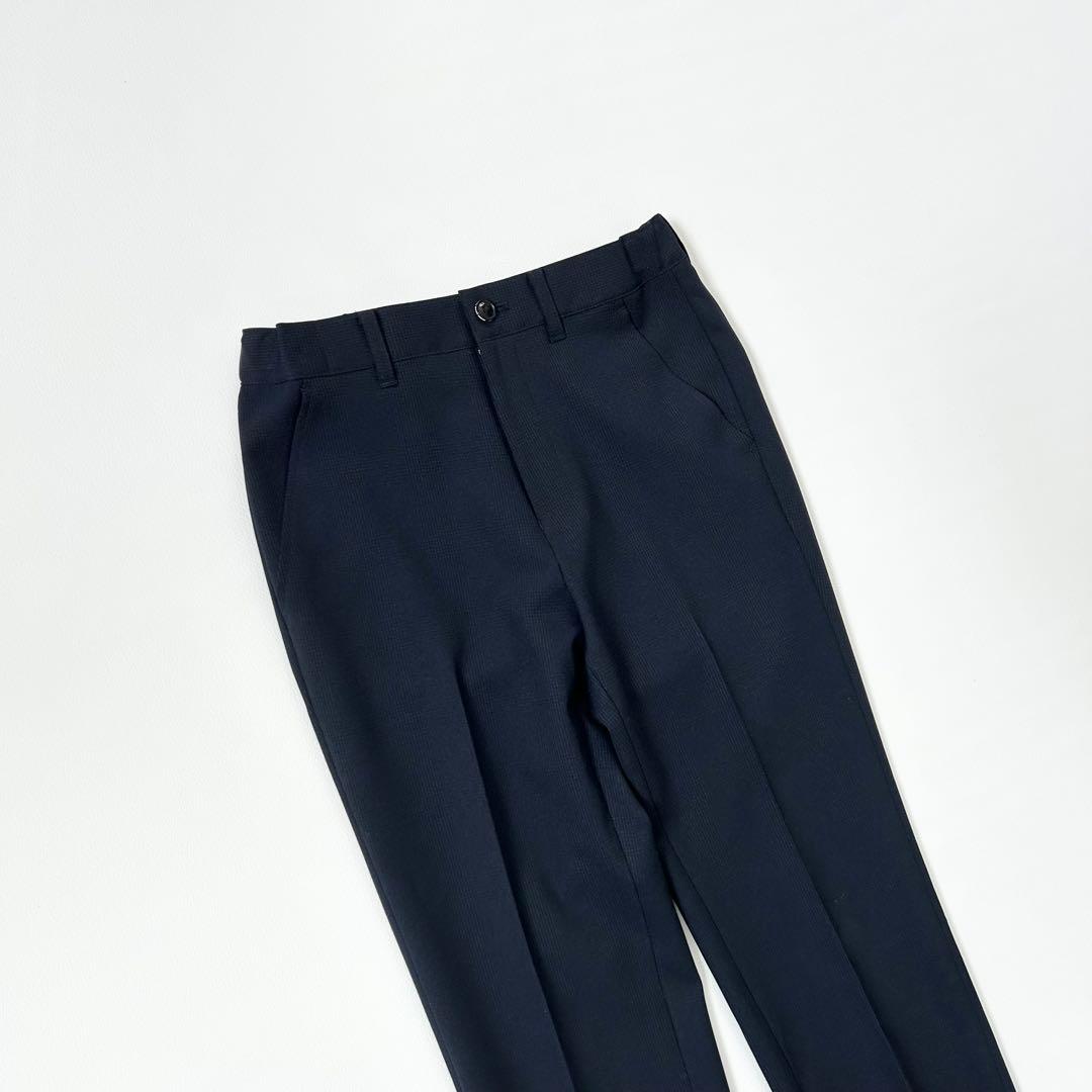 1229y美品 ビームス 男の子スーツ4点セット チェック 紺 140