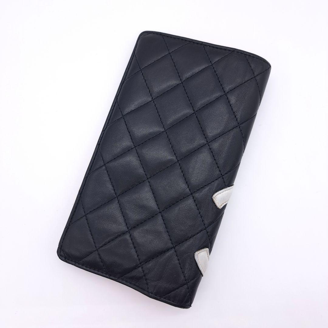 CHANEL シャネル カンボンライン 二つ折 長財布 キルティング
