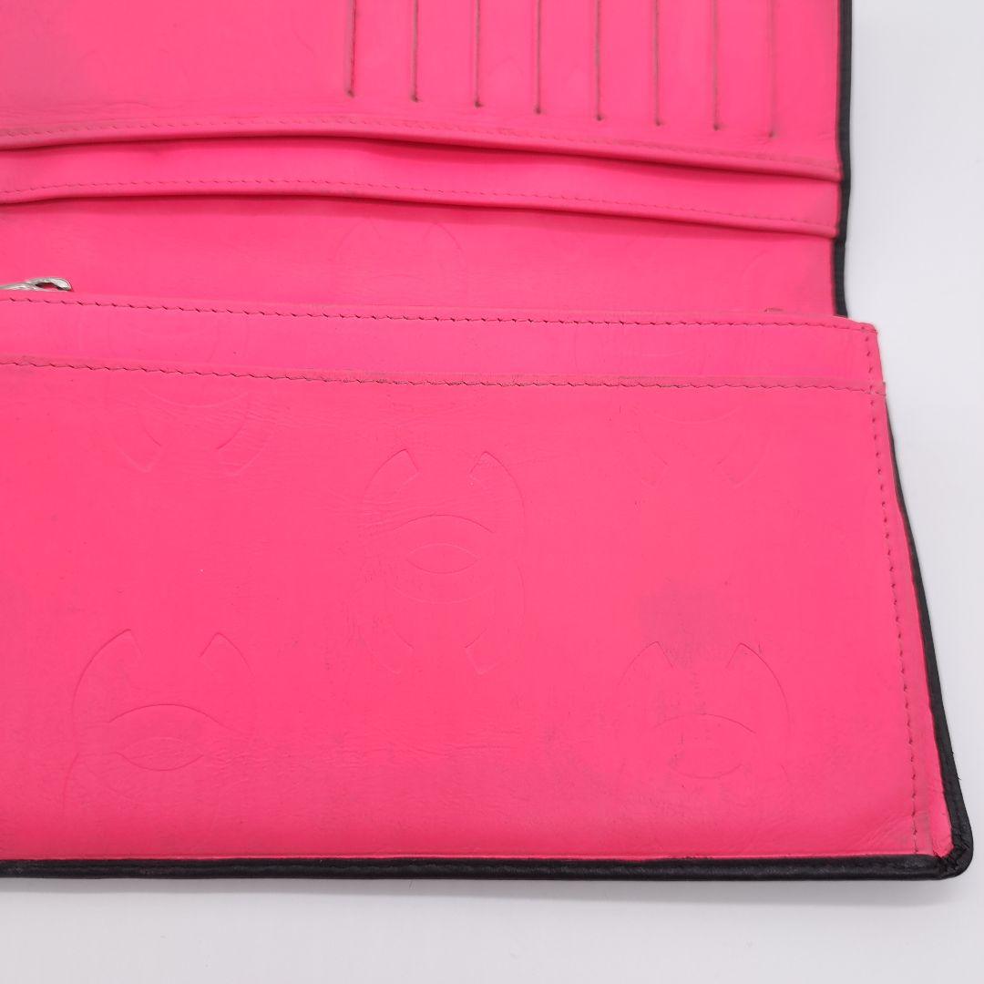 CHANEL シャネル カンボンライン 二つ折 長財布 キルティング