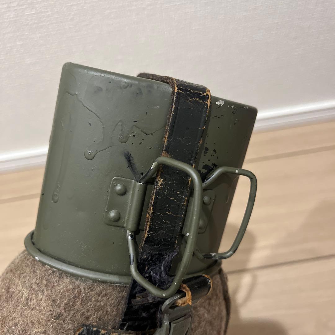 ノ*ー様 WWⅡドイツ軍／M31型アルミカップ付水筒 ドイツ国防軍 第二次世界大