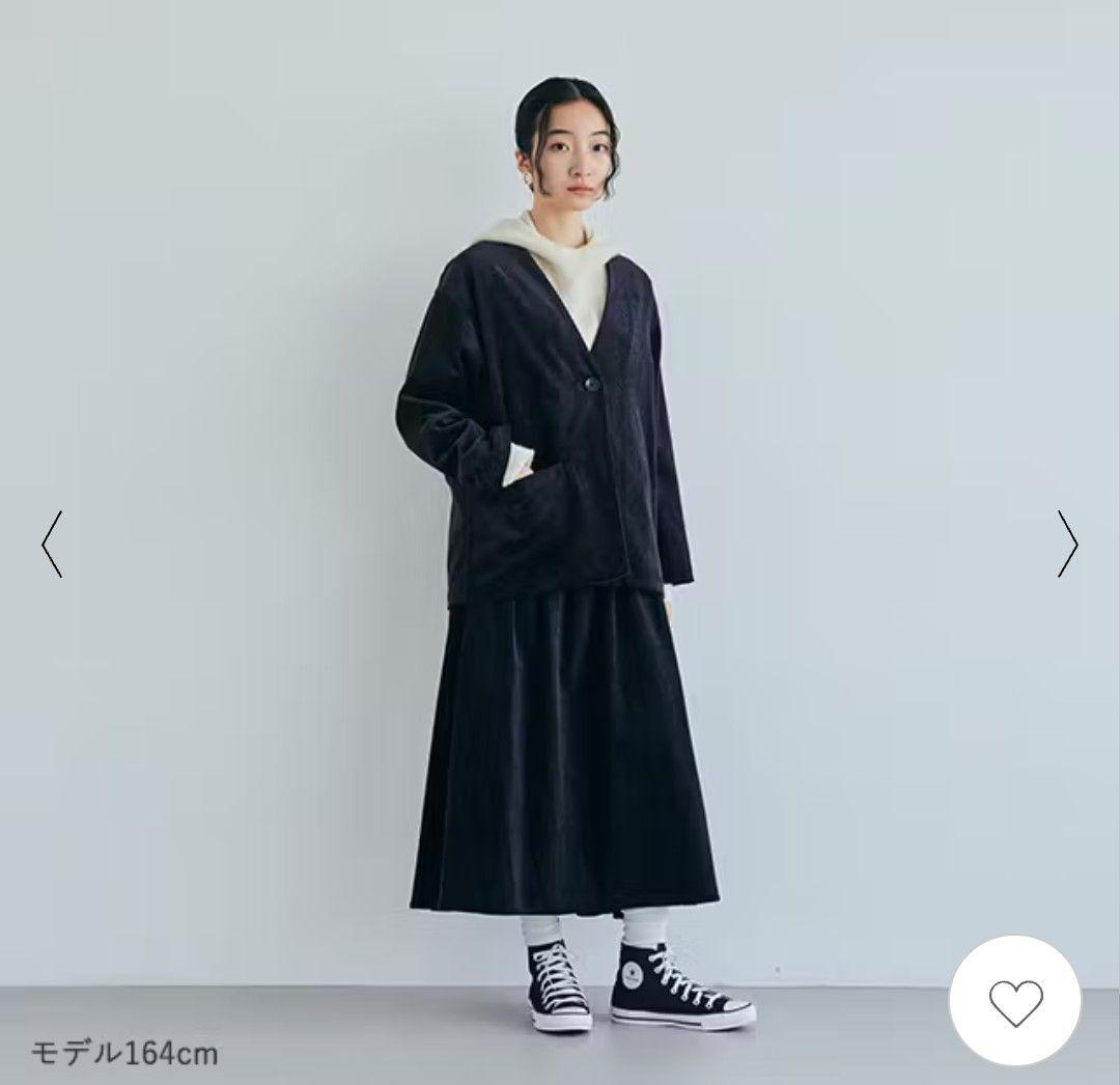 しーさん、中川政七商店　コール天ジャケット＆スカート　紺