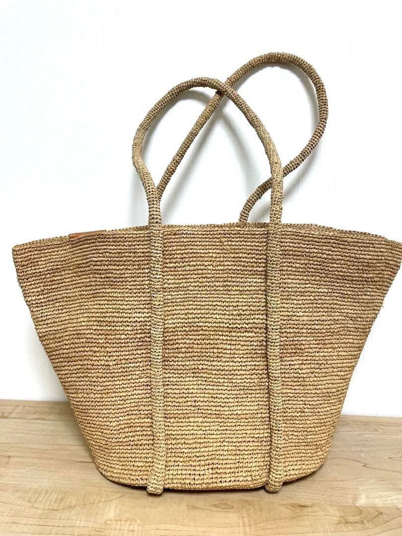 agnès b. アニエスベー TANA ラフィアトートバッグ　カゴバッグ
