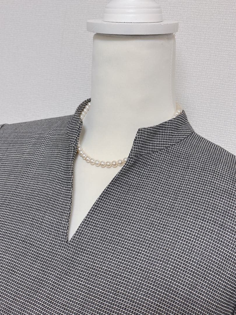 美品✨希少yoshie inaba カシミヤ混ペプラム スーツドレス ロング