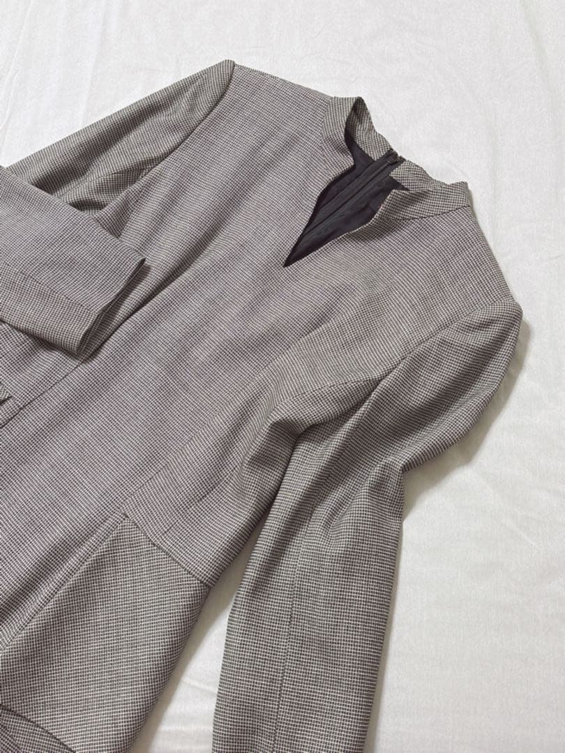 美品✨希少yoshie inaba カシミヤ混ペプラム スーツドレス ロング