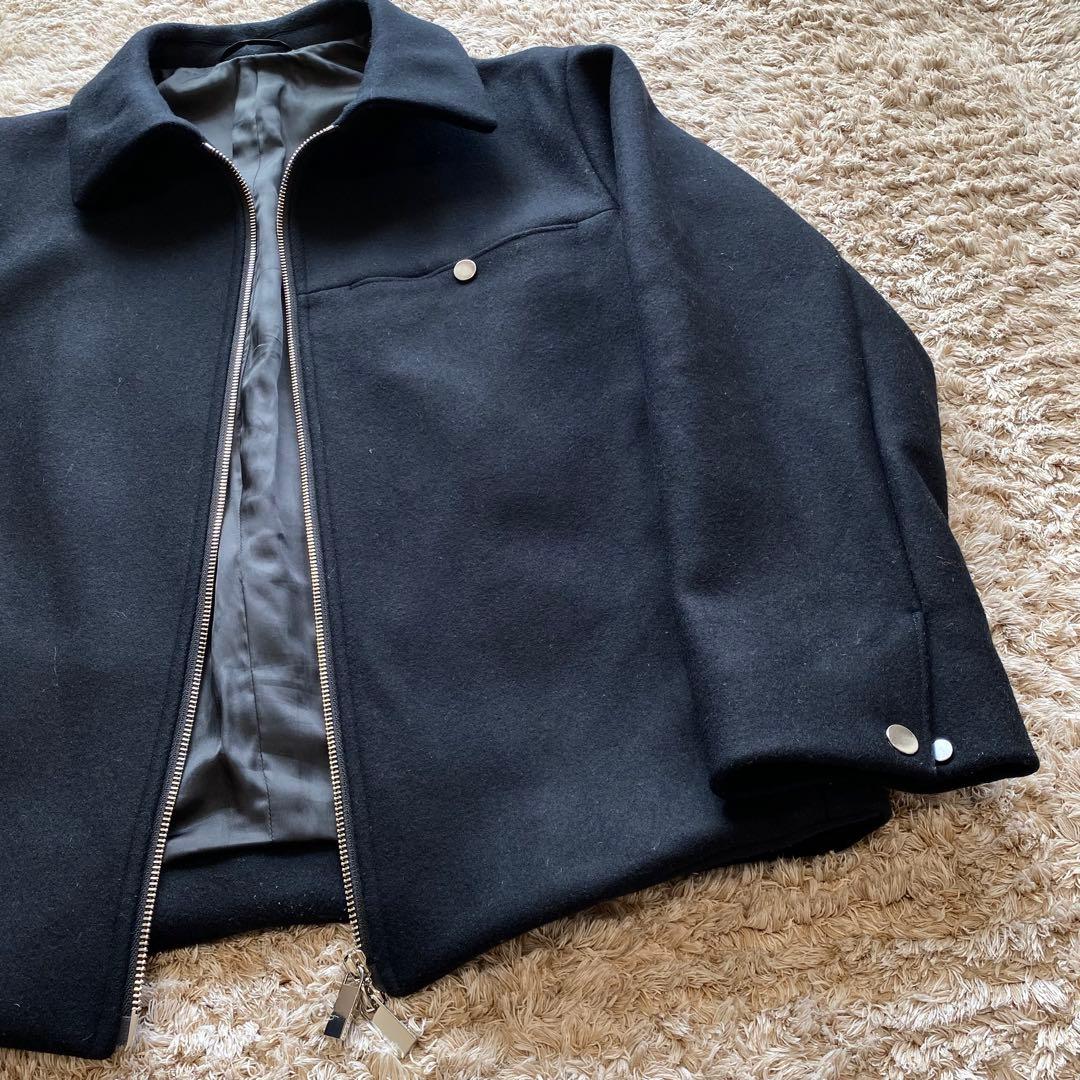 美品✨パブリックトウキョウ 140s メルトンショートジップブルゾン