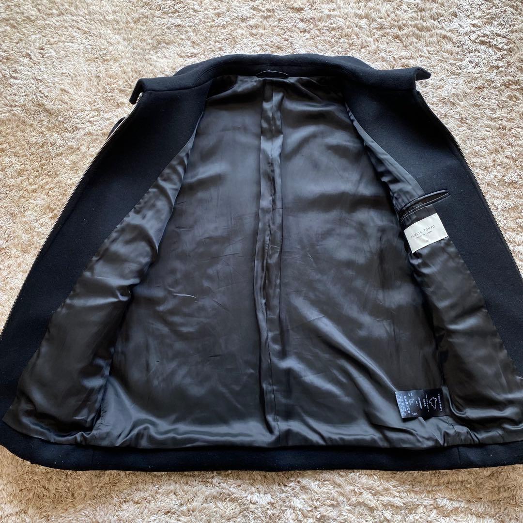 美品✨パブリックトウキョウ 140s メルトンショートジップブルゾン