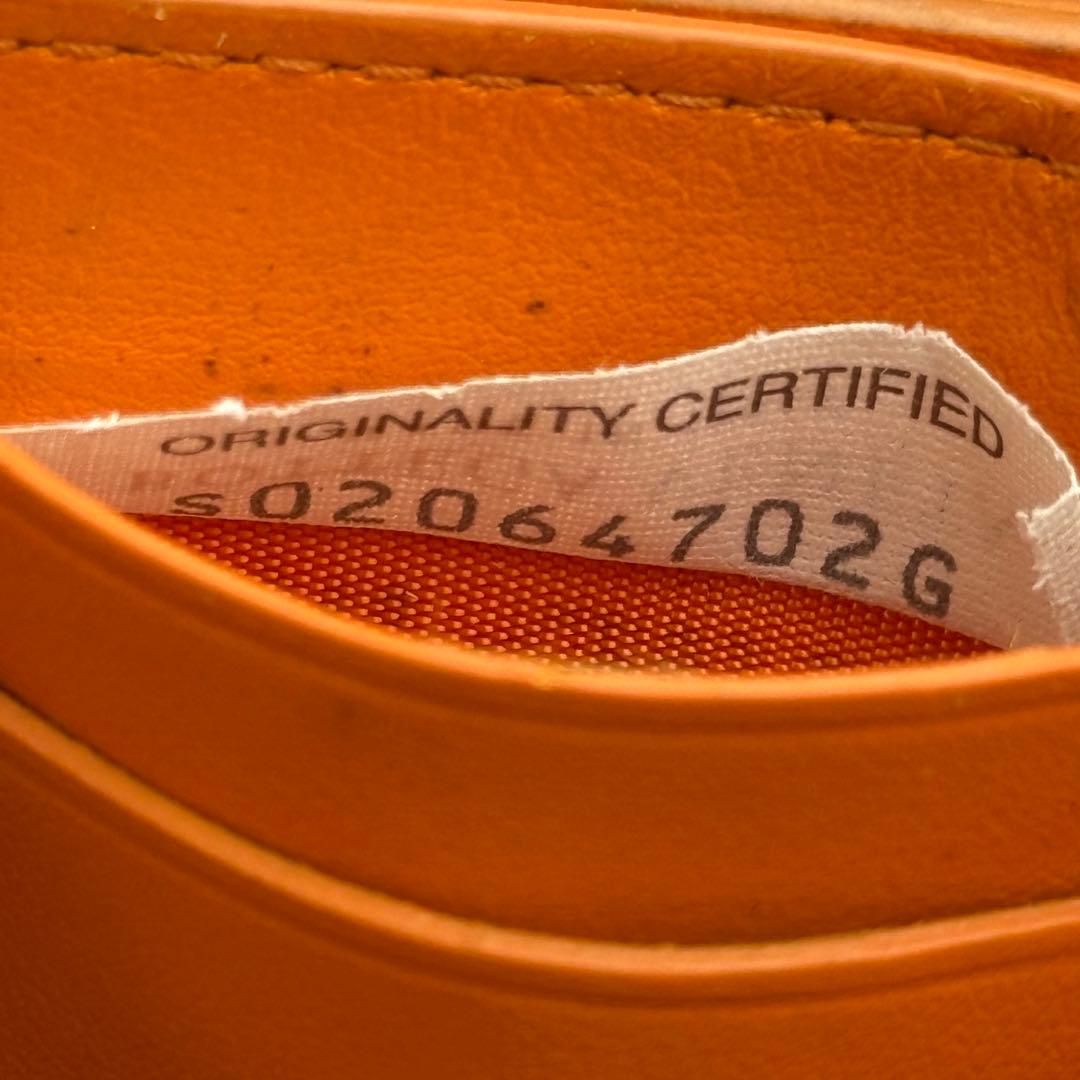 ボッテガヴェネタ イントレチャート コンパクトウォレット 三つ折り財布 オレンジ