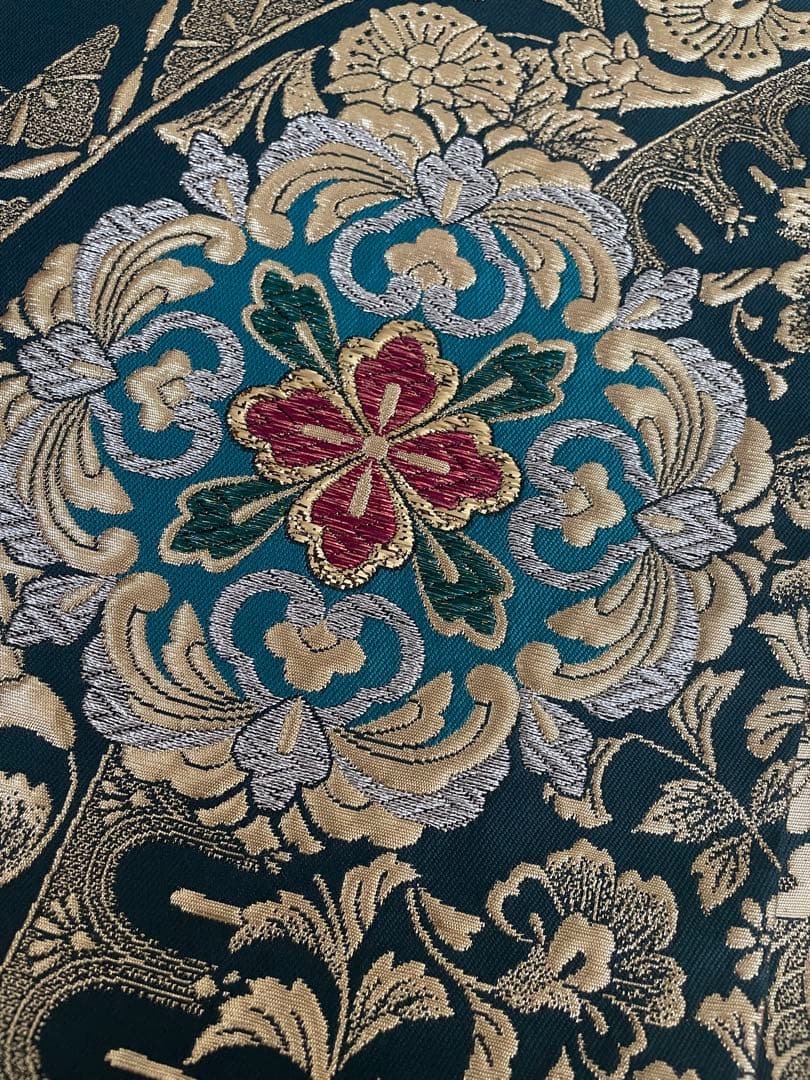豪華！袋帯　正絹　ゴールド刺繍　リバーシブル
