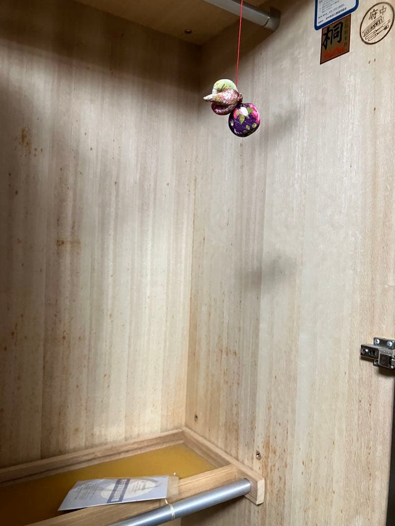 府中家具　最高級洋ダンス　3枚扉　紫檀　桐　婚礼家具