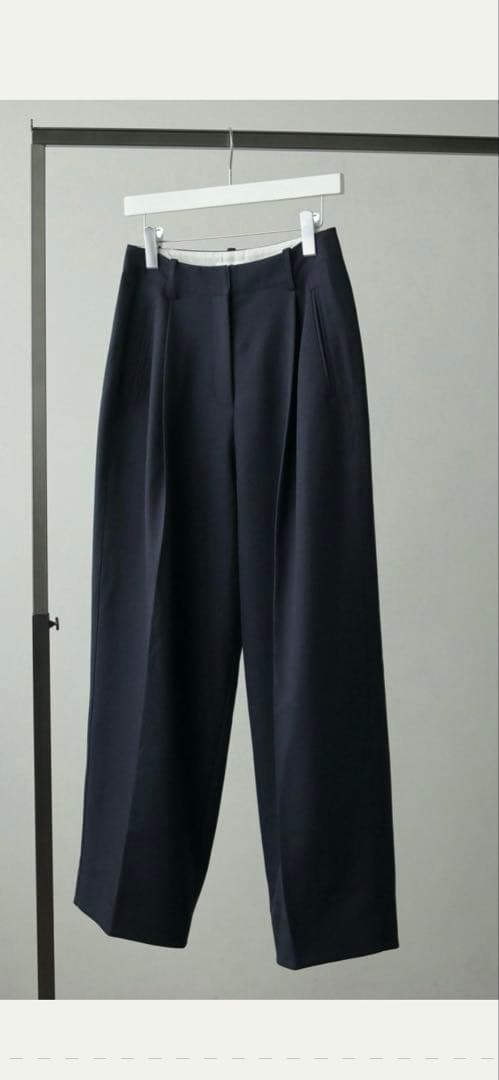 ネイビー クロップドジャケット ワイドパンツ セット サイズ36 anuke