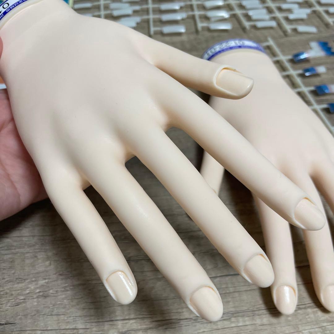 【本番用美品✨】JNECネイリスト技能検定試験認定モデルハンド 骨折なしチップ有