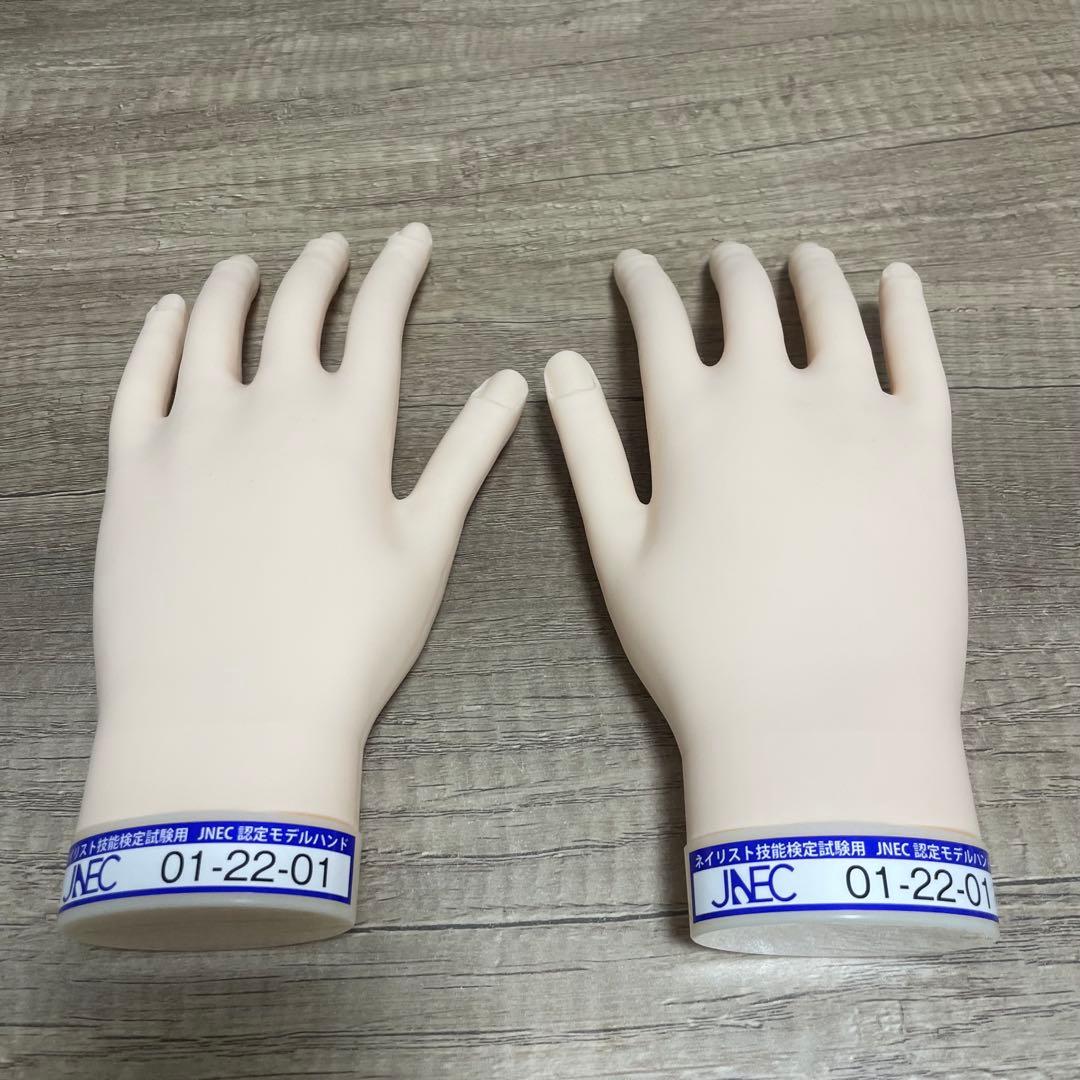 【本番用美品✨】JNECネイリスト技能検定試験認定モデルハンド 骨折なしチップ有