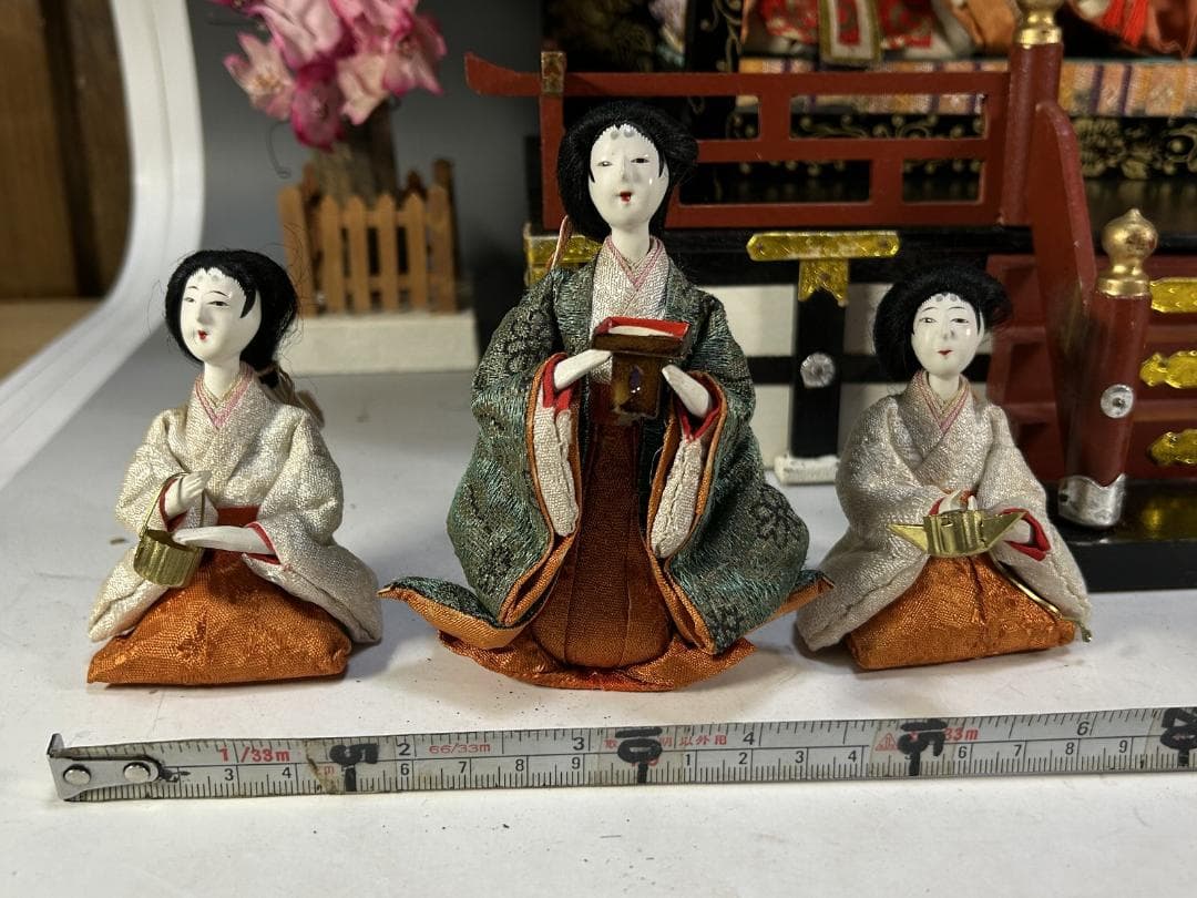 雛人形セット 雛御殿　雛手毬　ひな祭り　時代　ビンテージ　日本人形　御所人形