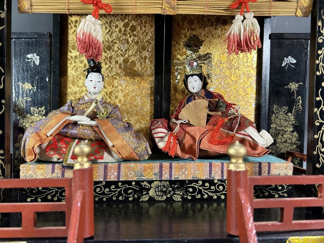 雛人形セット 雛御殿　雛手毬　ひな祭り　時代　ビンテージ　日本人形　御所人形