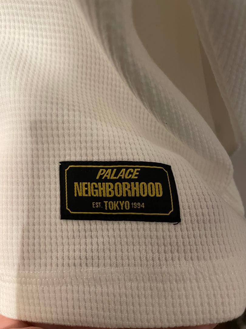 NEIGHBORHOOD ホワイトヘンリーネックカットソー　Lサイズ