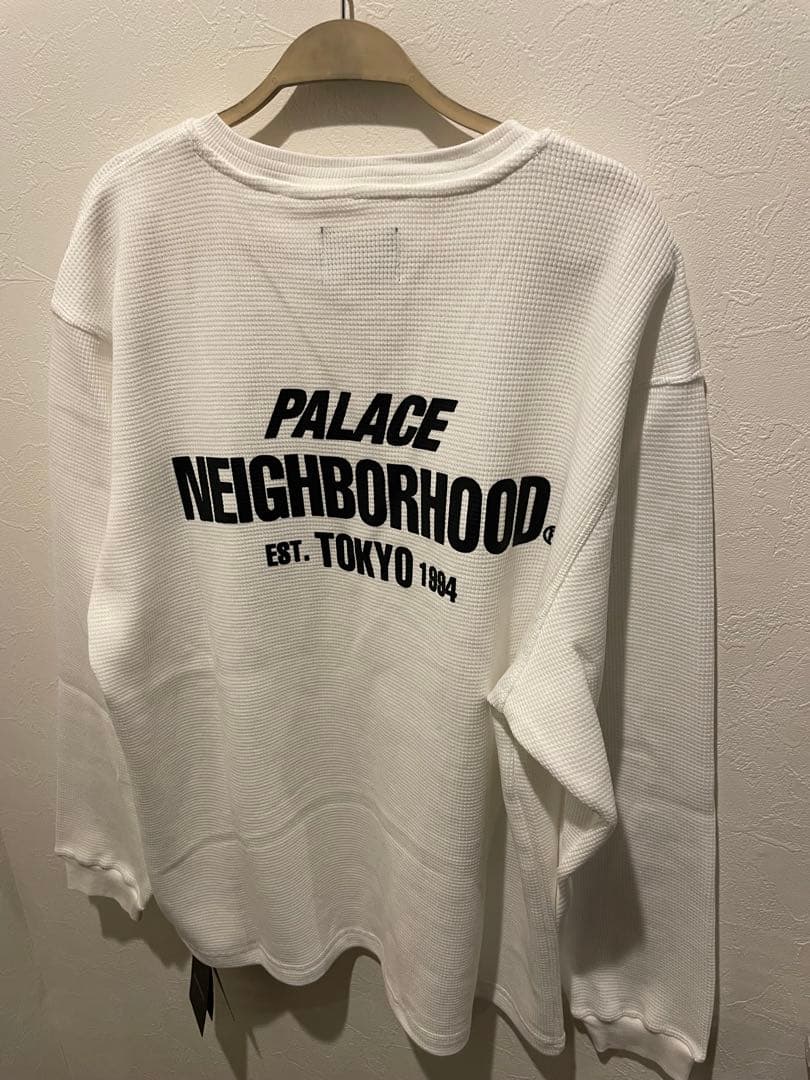 NEIGHBORHOOD ホワイトヘンリーネックカットソー　Lサイズ