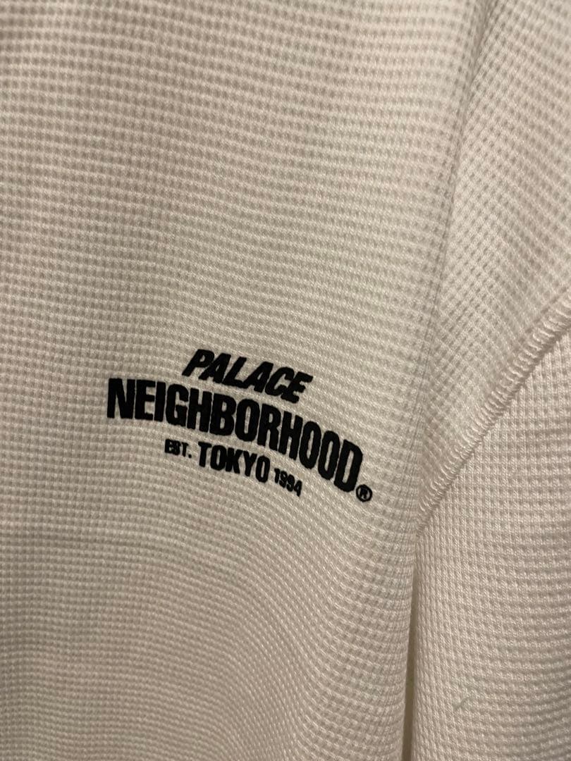 NEIGHBORHOOD ホワイトヘンリーネックカットソー　Lサイズ