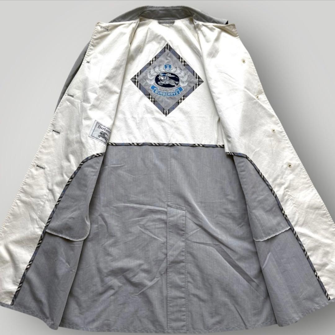 希少 美品 バーバリー ステンカラーコート バルマカンコート ノバチェック