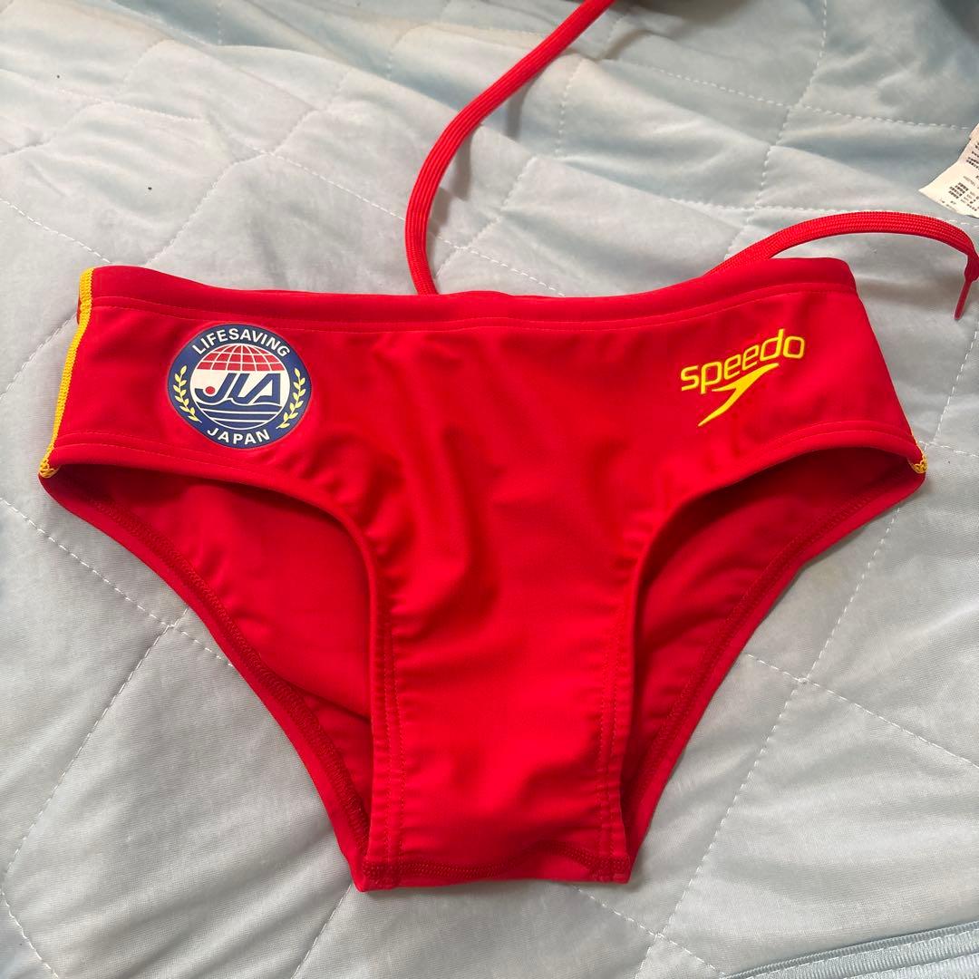 u*6様 speedo 競泳水着 赤 Lifesaving JapanサイズM