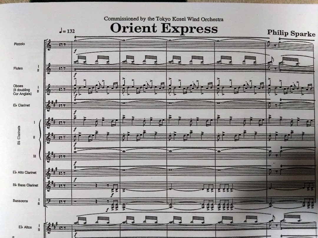 ORIENT EXPRESS(オリエント急行) 吹奏楽版　スコア　輸入楽譜