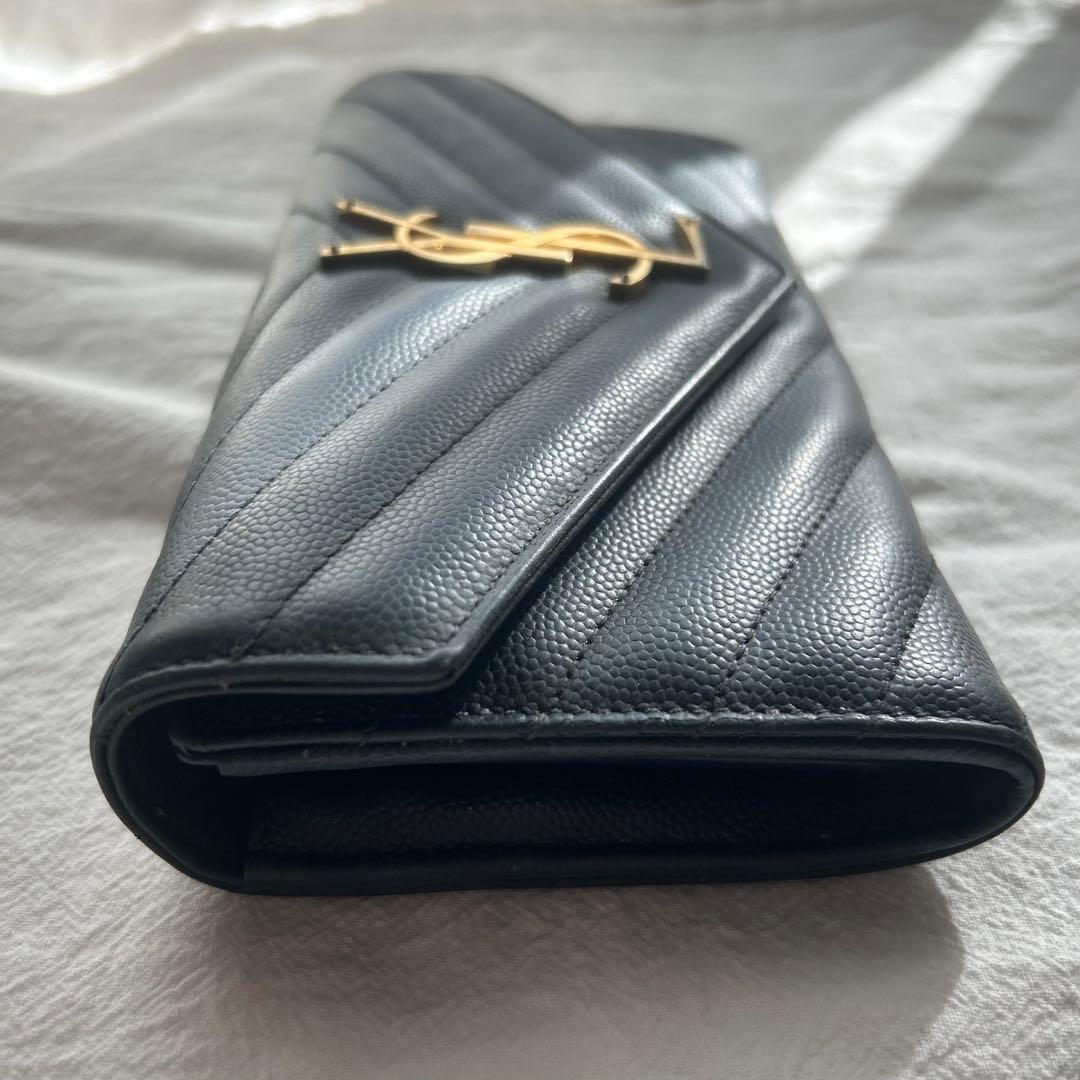 SAINT LAURENT YSL 長財布 ネイビー