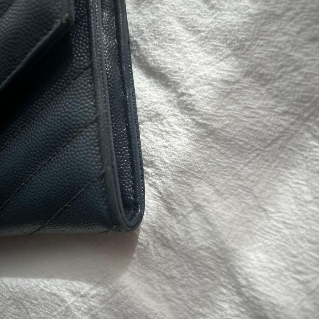 SAINT LAURENT YSL 長財布 ネイビー