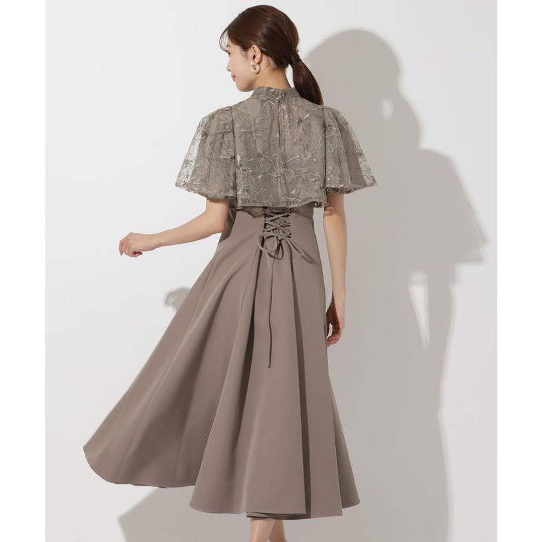 AND COUTURE ラメフラワーチュールレイヤードドレス