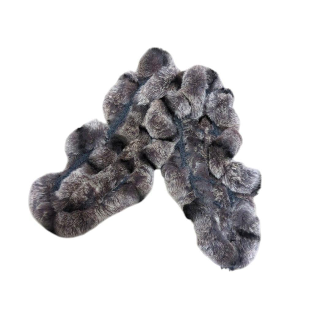 レッキスファー マフラー 未使用タグ付 グレー イタリー製 高級