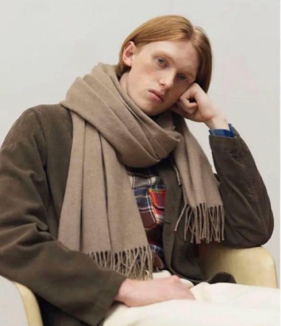 希少色❗️極美品✨ジョンストンズ　カシミヤ100% ストール　モカ　ベージュ