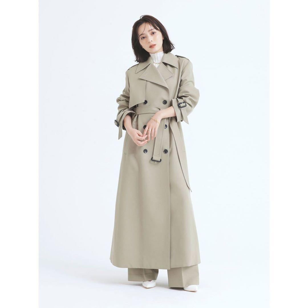 〜12/14限定値下げ【1度着用】 anuans ウールギャバジントレンチコート