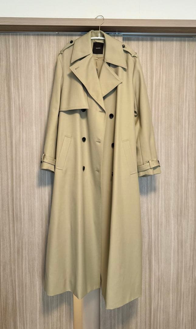 〜12/14限定値下げ【1度着用】 anuans ウールギャバジントレンチコート