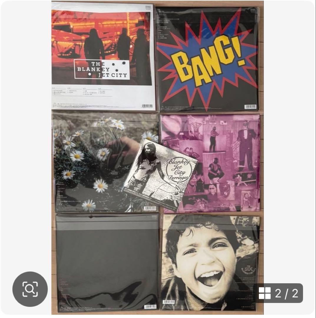 断*☆様 ブランキージェットシティレコードセット　Lp6枚 シングル1枚　缶バッ